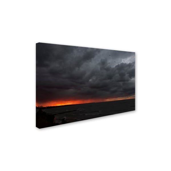 Kurt Shaffer 'Stormy October Sunset' Canvas Art,16x24